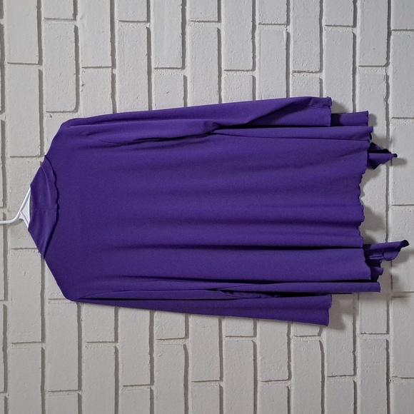 Effortless Style Purple 2 Piece Formal Ruffle Tank/Open Cardigan. Sz Medium NWOT - Picture 7 of 9